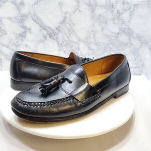 Cole Haan 10.5 D Black Leather Tasseled Loafers Office‎ Classic Neutral
